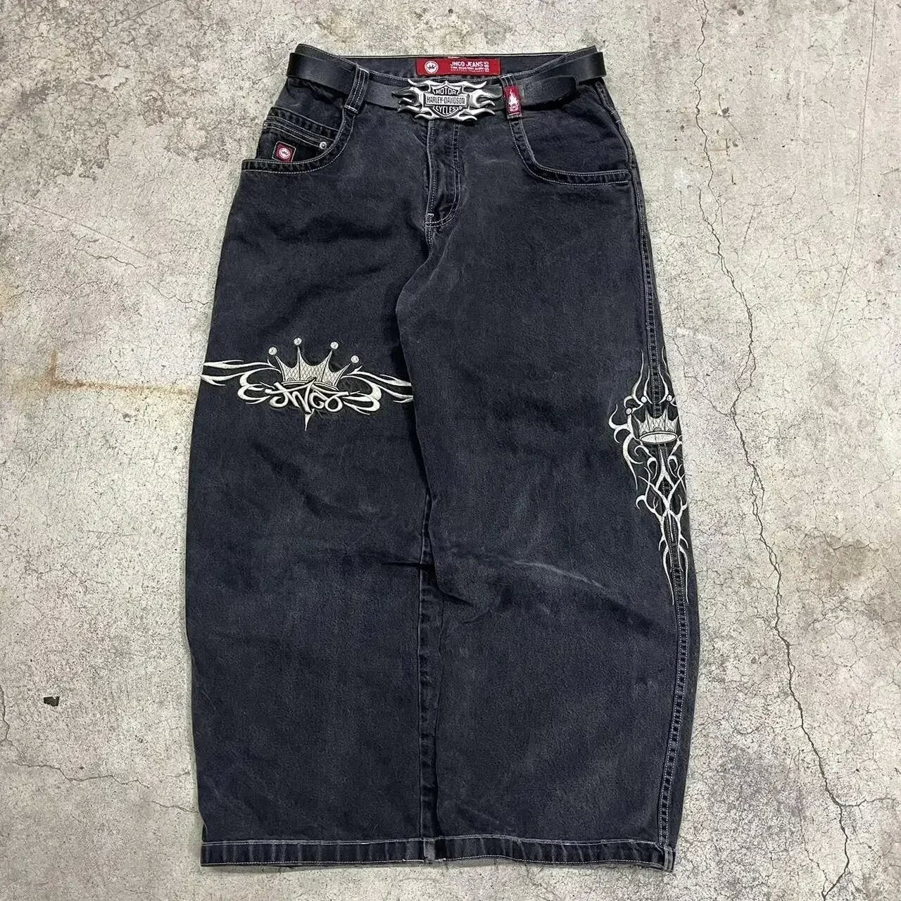 High Waist Wide Leg Cotton Jeans