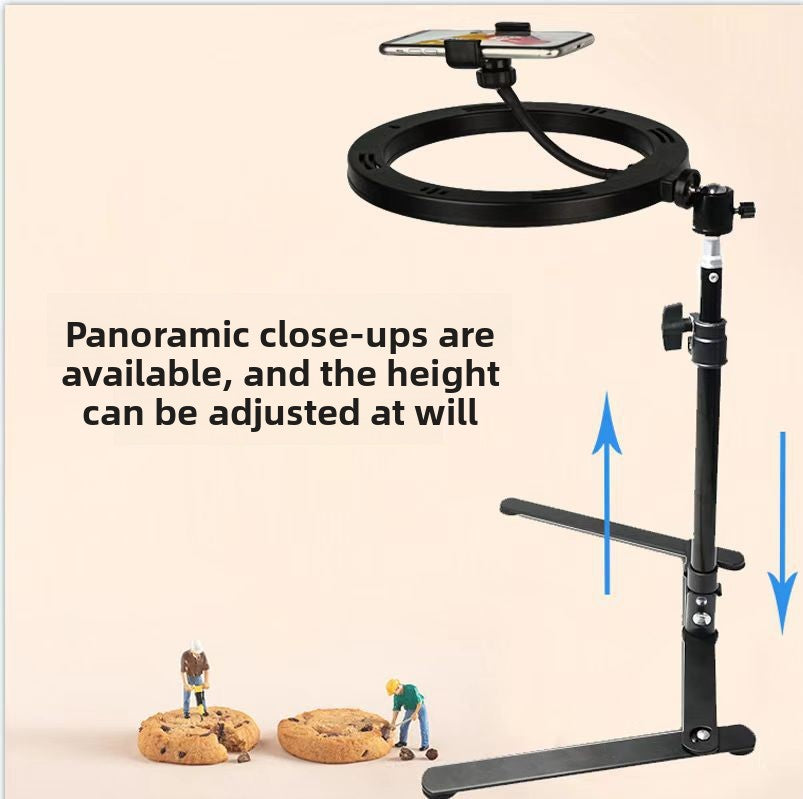 Adjustable Phone Live Streaming Stand with Fill Light