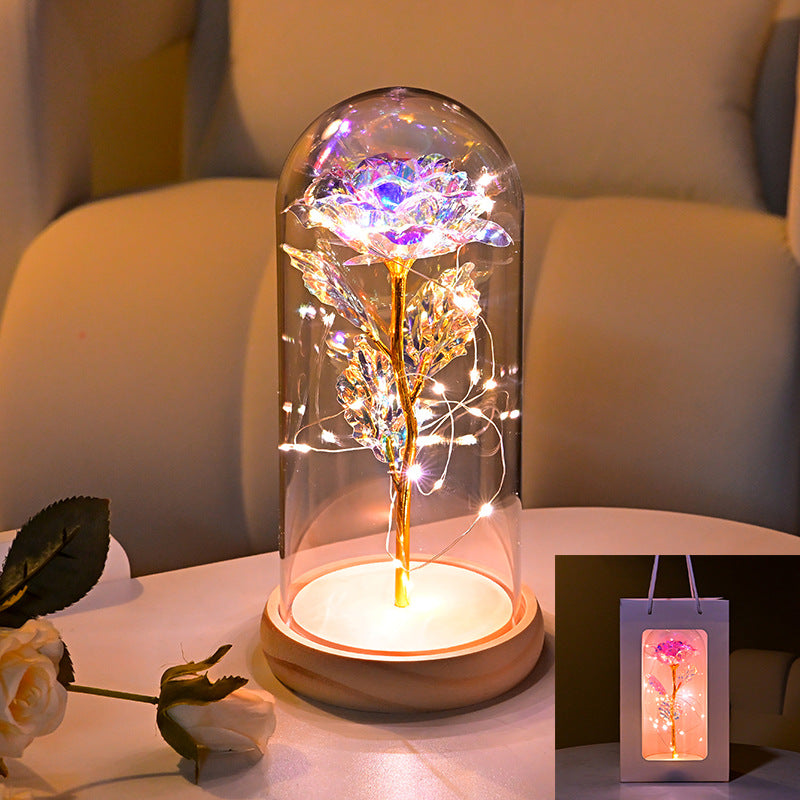 Eternal Flower Rose Gold Night Light