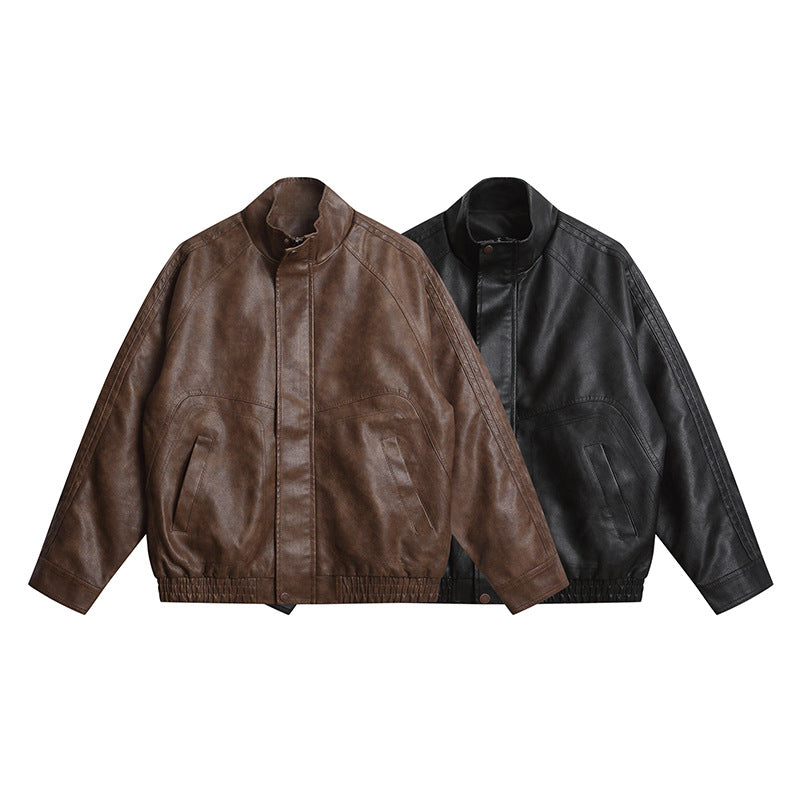 Vintage PU Leather Casual Jacket