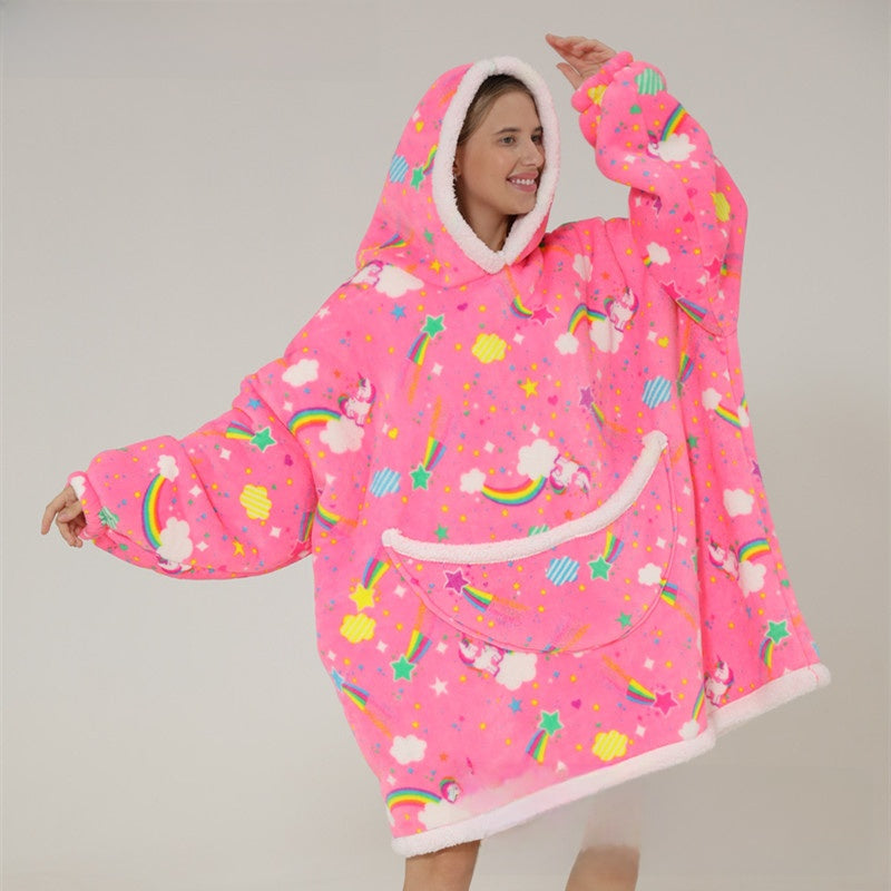 Lazy Man TV Hooded Sweatshirt Blanket
