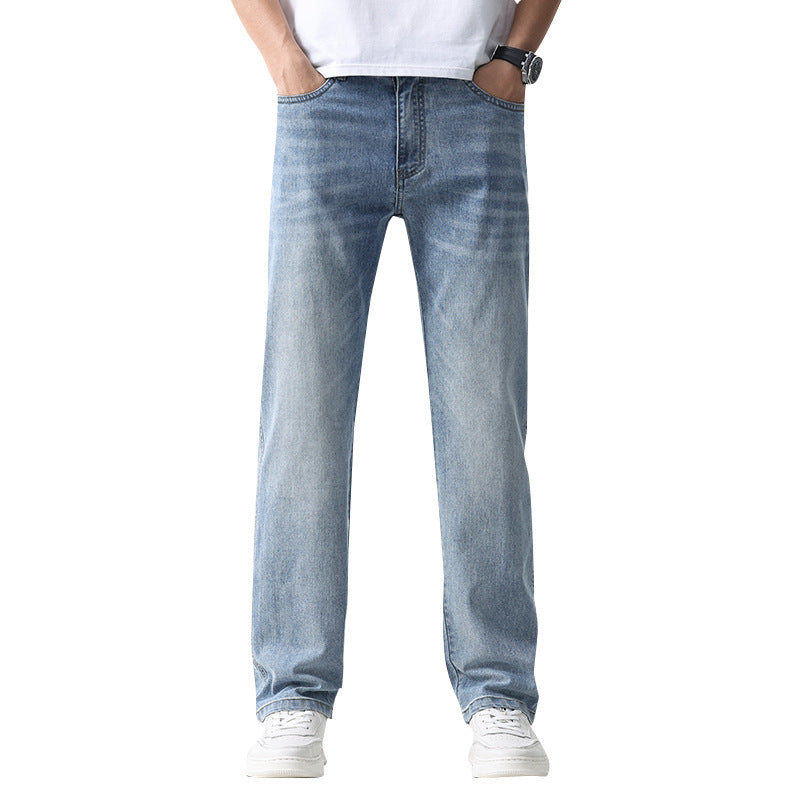 Stretch Wide Leg Denim Trousers