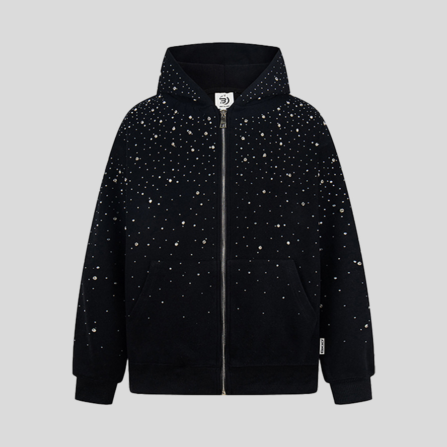 Vintage Star Glitter Hooded Sweatshirt
