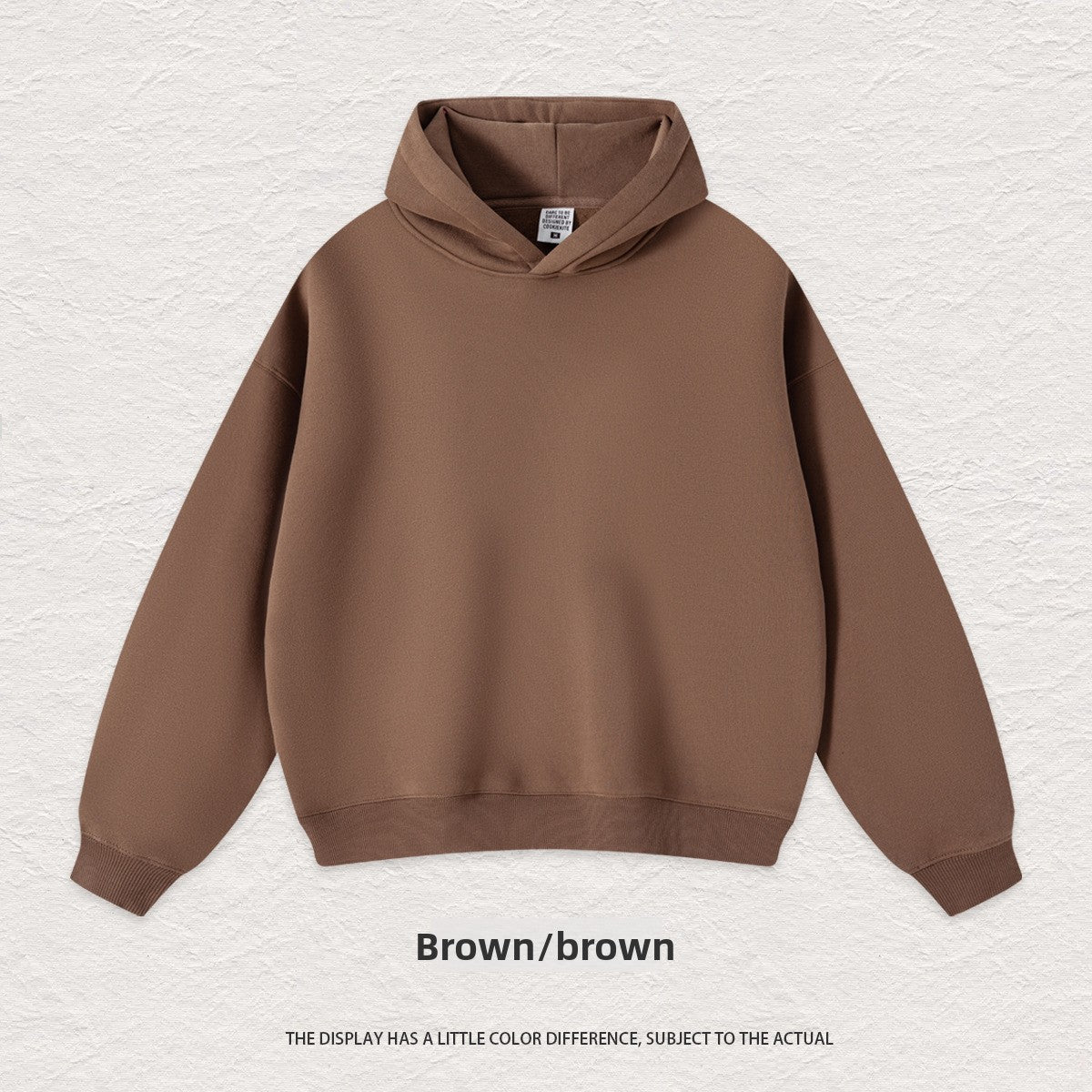 Solid color heavyweight hooded sweatshirt for men and women