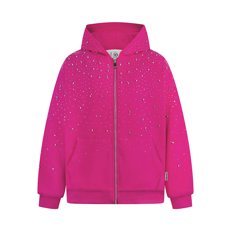 Vintage Star Glitter Hooded Sweatshirt