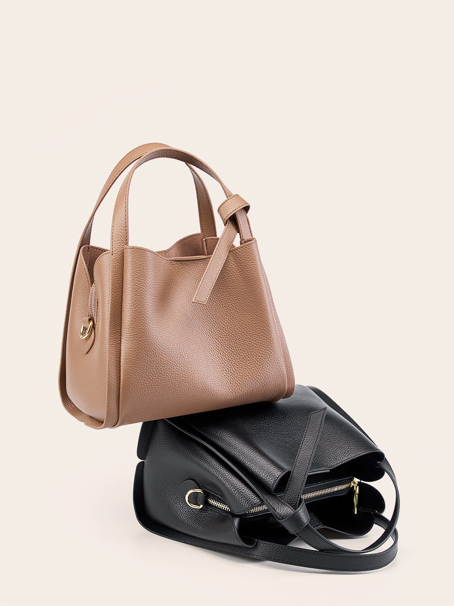 Genuine Leather Women Bucket Bag