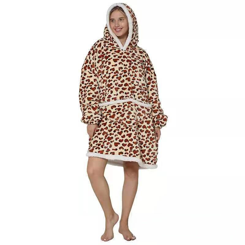 Lazy Man TV Hooded Sweatshirt Blanket