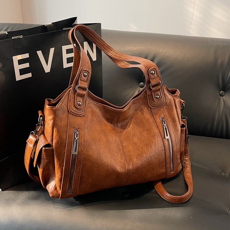 Vintage Women Tote Bag with Rivets