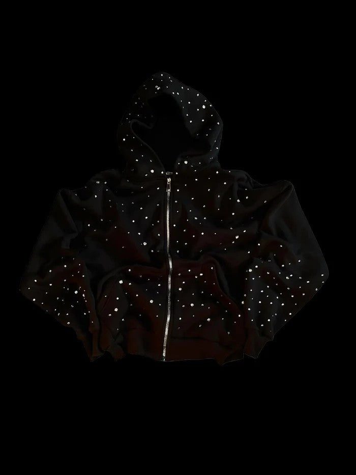 Polka Dot Hooded Sweatshirt