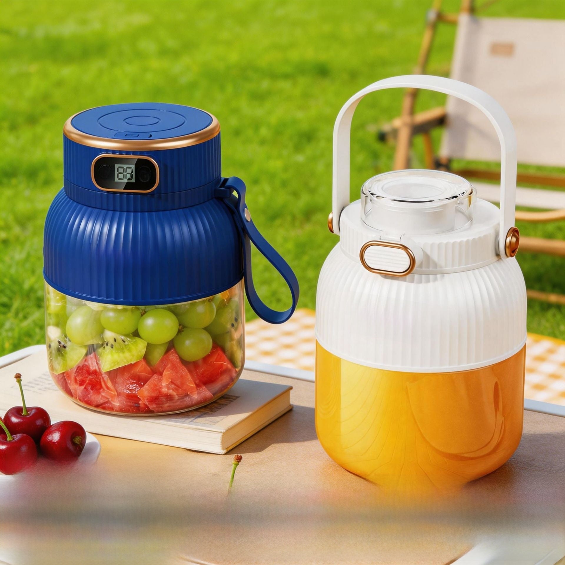 Portable household multi-functional small electric fruit juicer