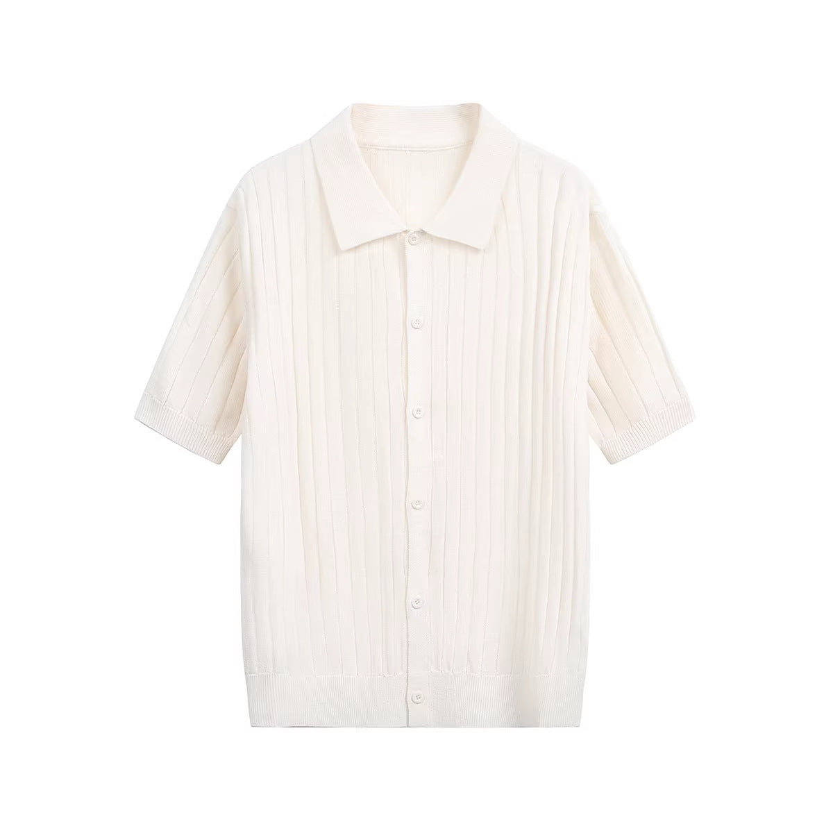 Casual Short Sleeve Flip Collar Men's Shirt