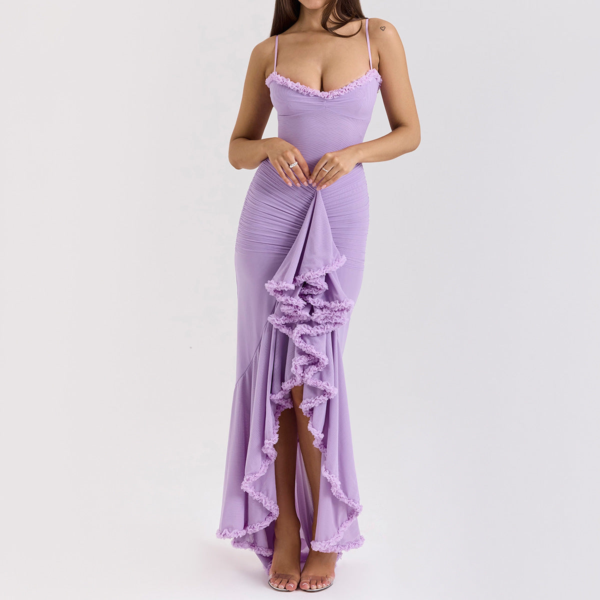 Sleeveless Long Dress with Sling