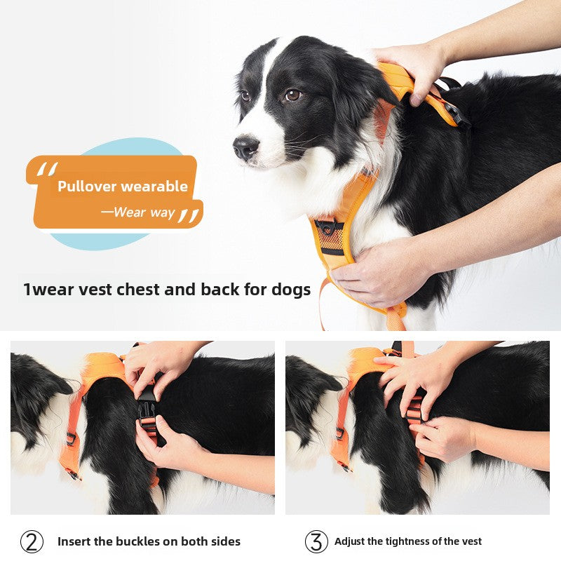 Retractable Dog Leash Vest Harness