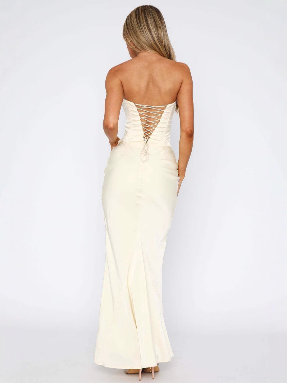 Satin Bodycon Tube Dress