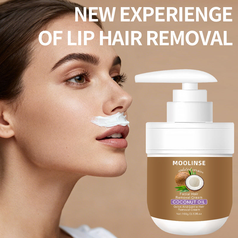 Coconut Oil Hair Removal Cream for Face and Body