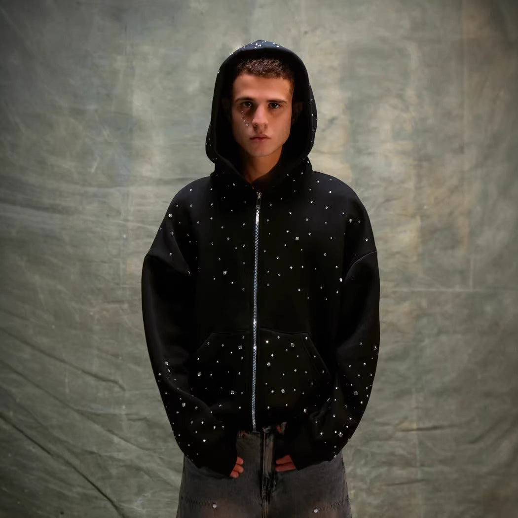 Polka Dot Hooded Sweatshirt