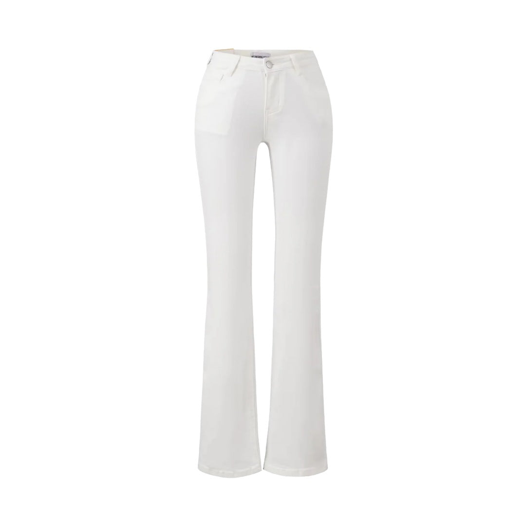 Womens Low Waist Flared Denim Pants