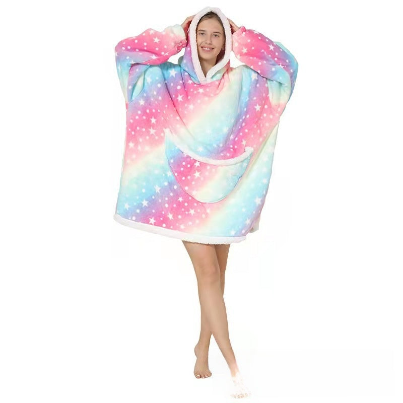 Lazy Man TV Hooded Sweatshirt Blanket