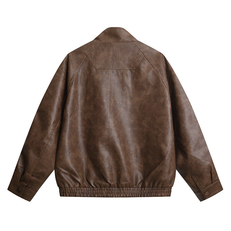 Vintage PU Leather Casual Jacket