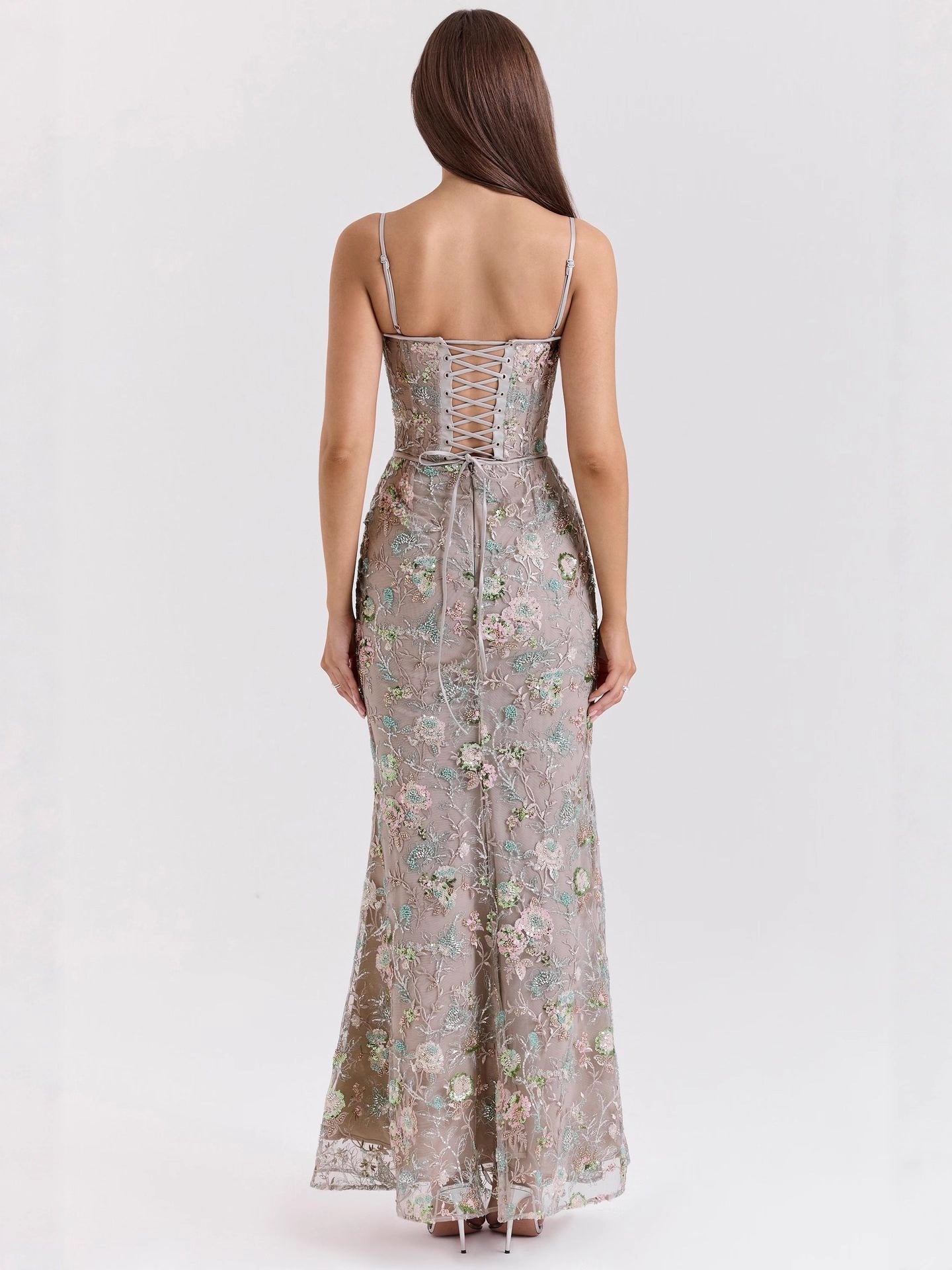 Elegant Backless Lace-up Dress