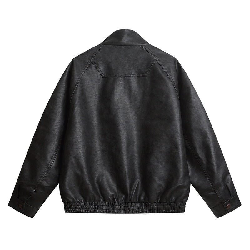 Vintage PU Leather Casual Jacket