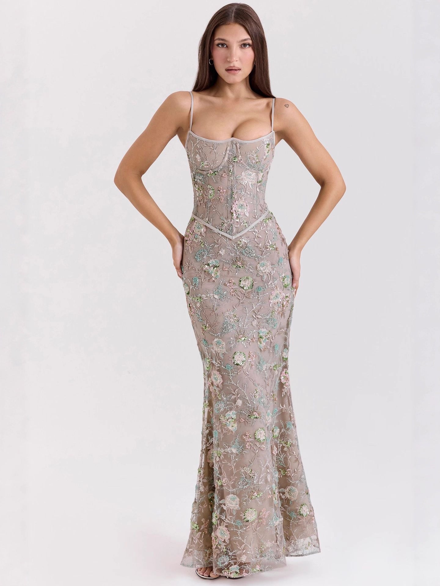 Elegant Backless Lace-up Dress