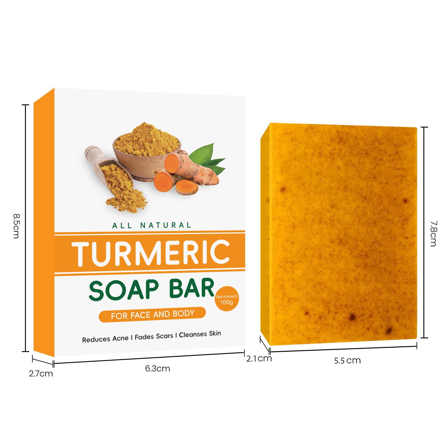 Turmeric Exfoliating Soap with Cleansing Mousse