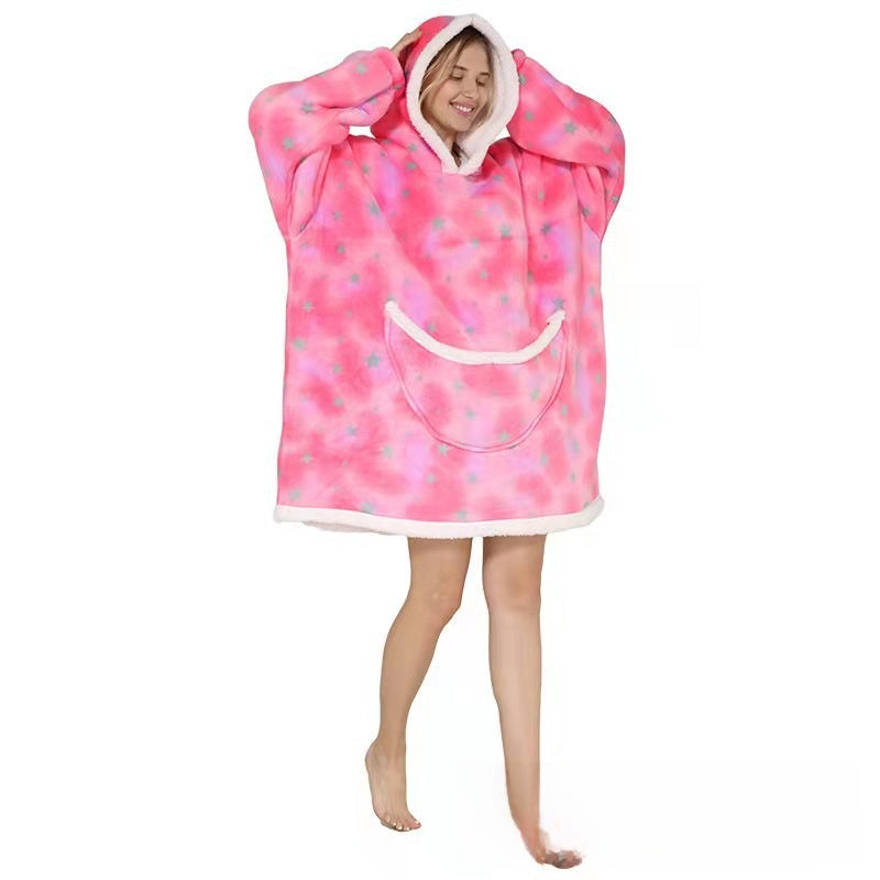 Lazy Man TV Hooded Sweatshirt Blanket