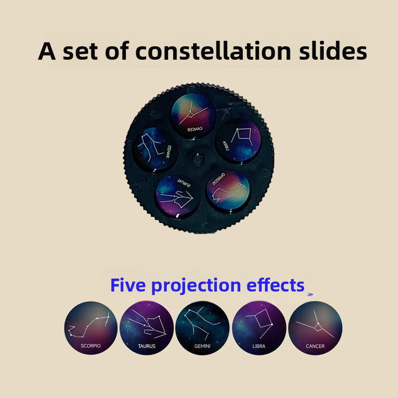 USB Star Projection Night Light with Celestial Slides