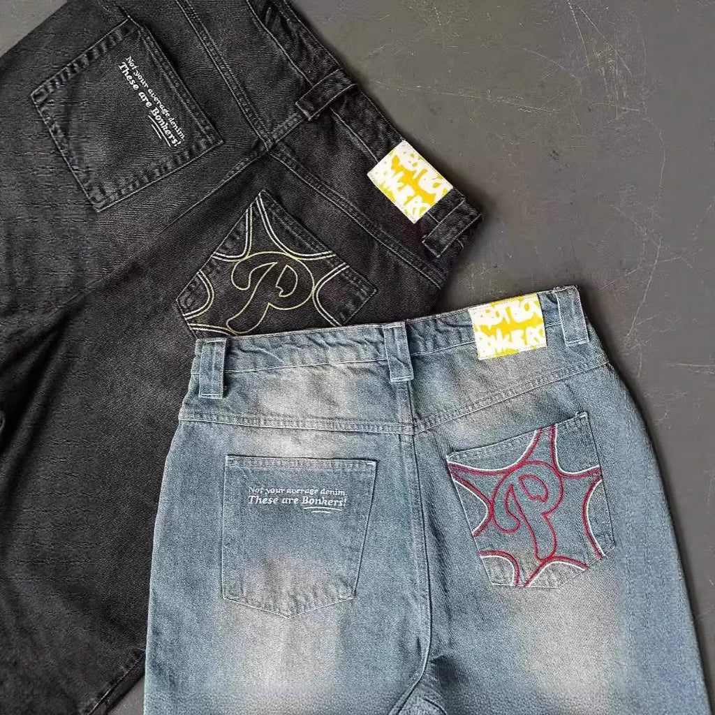 High Waist Wide Leg Cotton Jeans