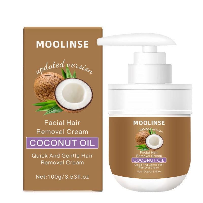 Coconut Oil Hair Removal Cream for Face and Body