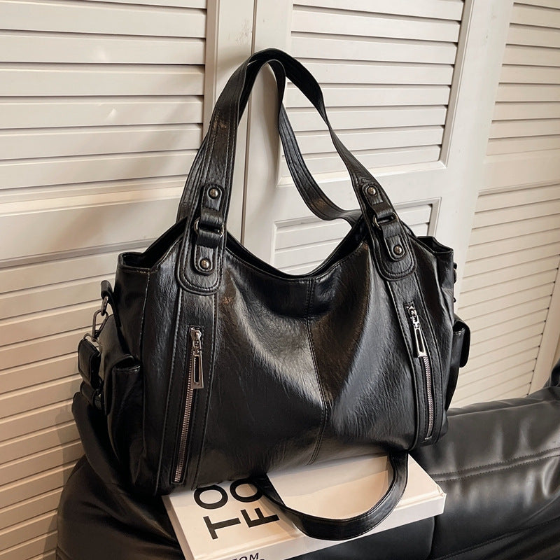 Vintage Women Tote Bag with Rivets
