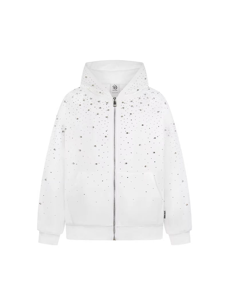 Vintage Star Glitter Hooded Sweatshirt