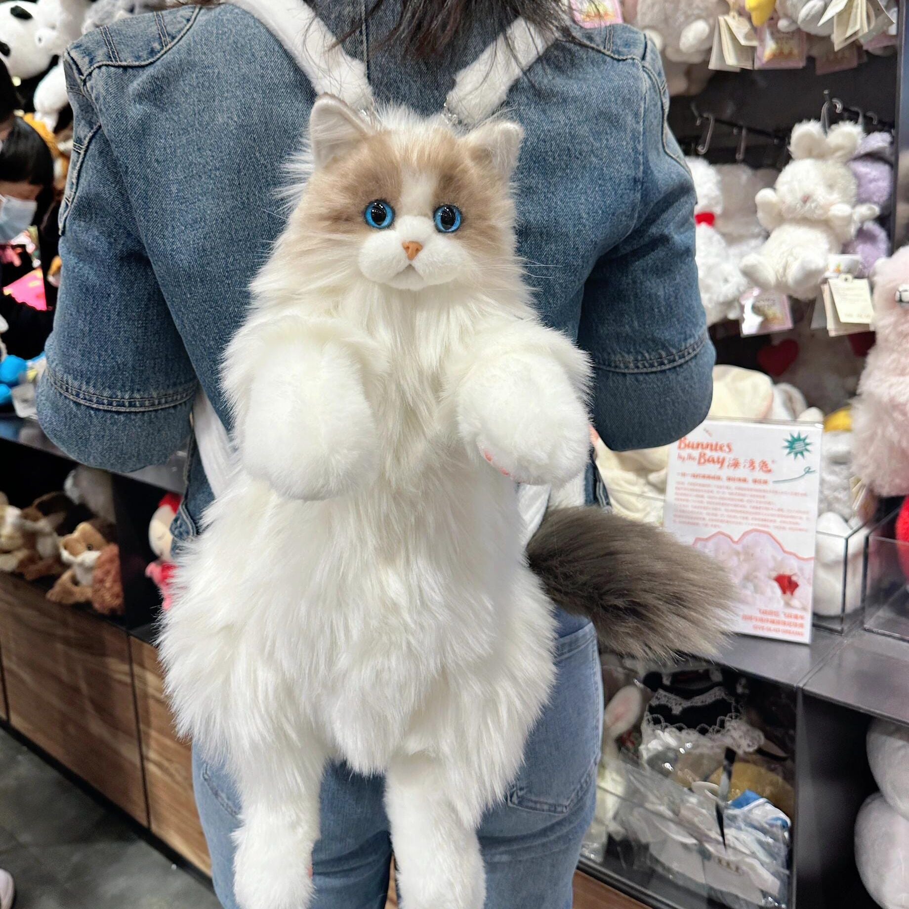 Plush Cat Doll Backpack