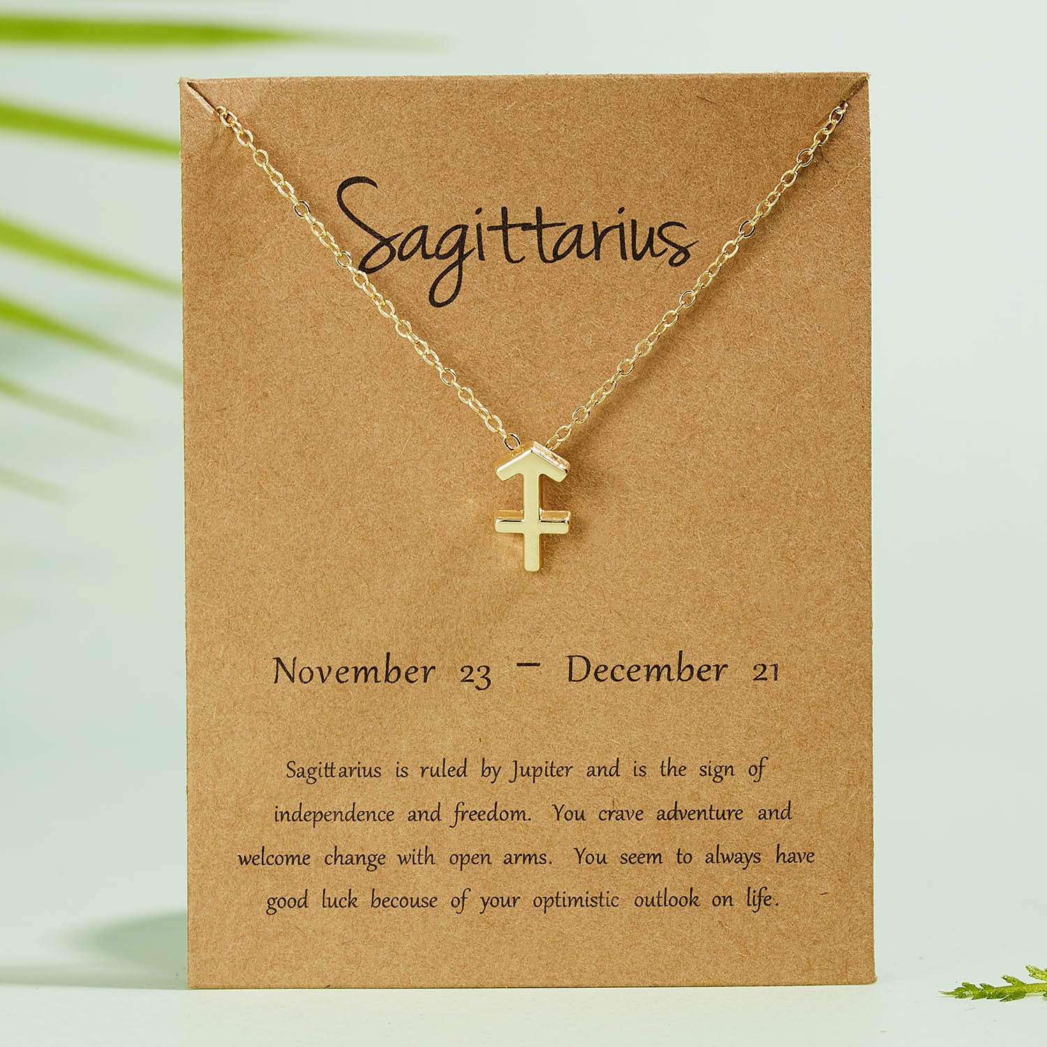 The 12 zodiac signs water diamond paper card necklace is a versatile collarbone chain