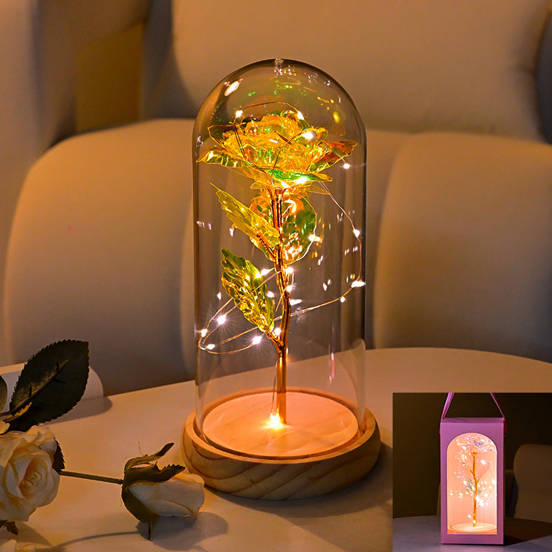 Eternal Flower Rose Gold Night Light