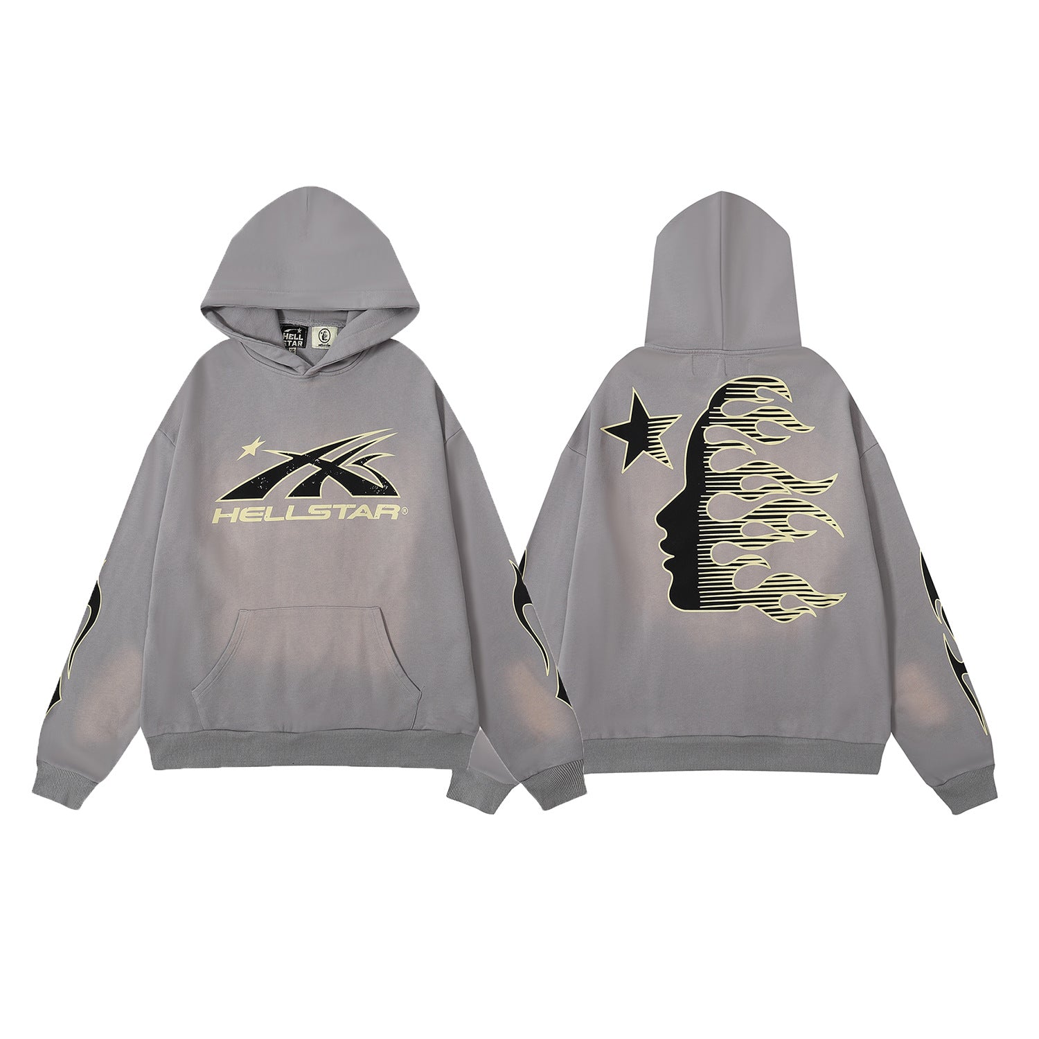 Retro Cotton Hooded Sweatshirt for Men and Women