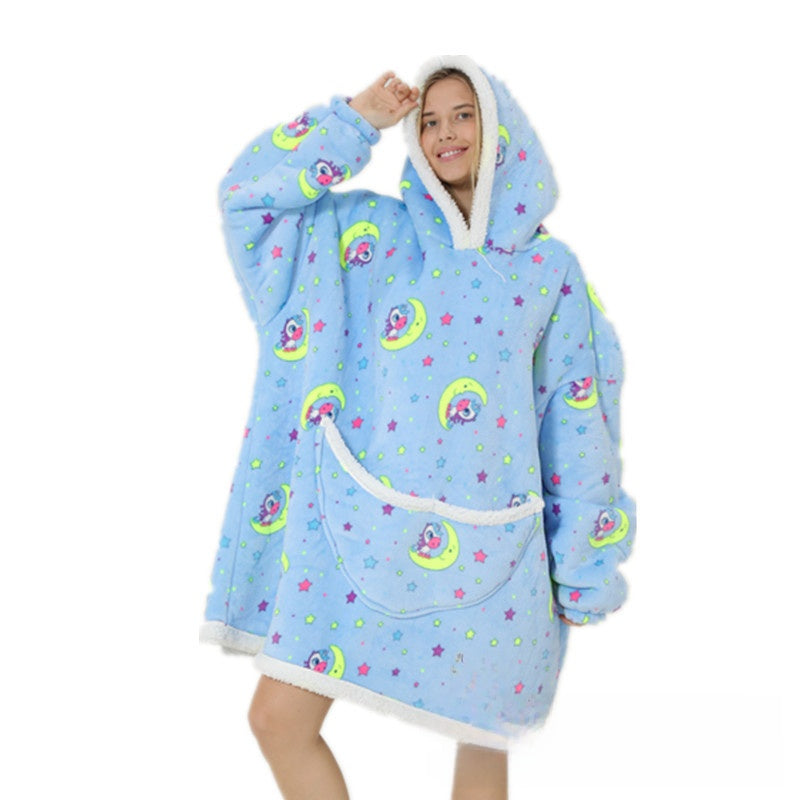 Lazy Man TV Hooded Sweatshirt Blanket