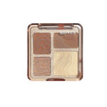 Four-color contour palette with integrated highlighter and contour
