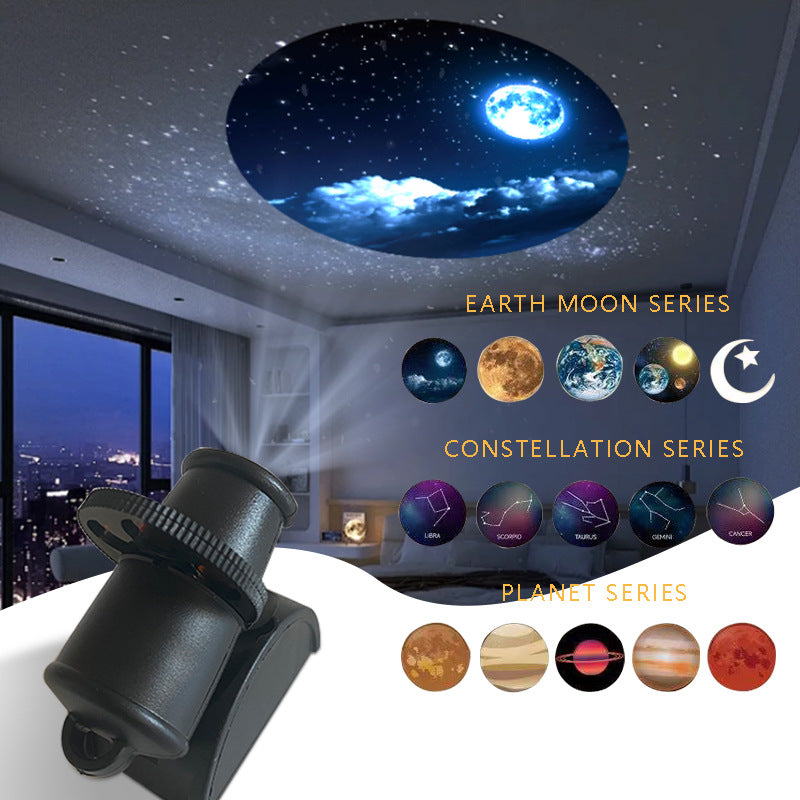 USB Star Projection Night Light with Celestial Slides