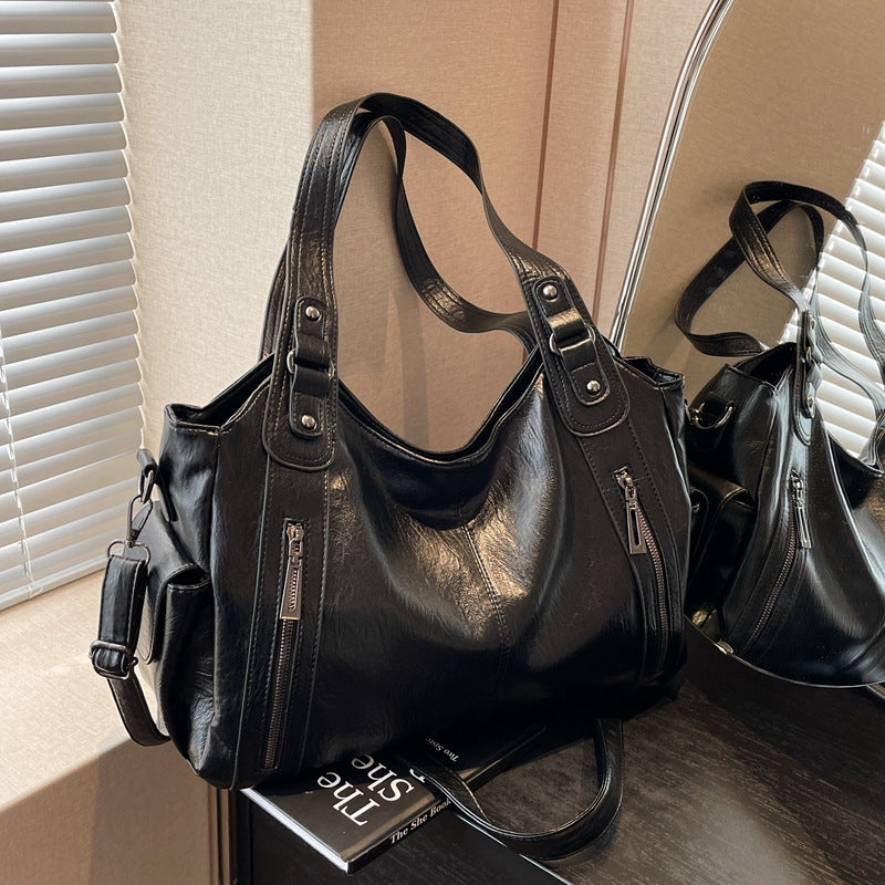 Vintage Women Tote Bag with Rivets
