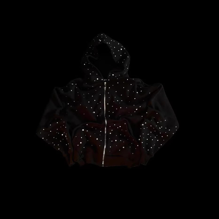 Polka Dot Hooded Sweatshirt