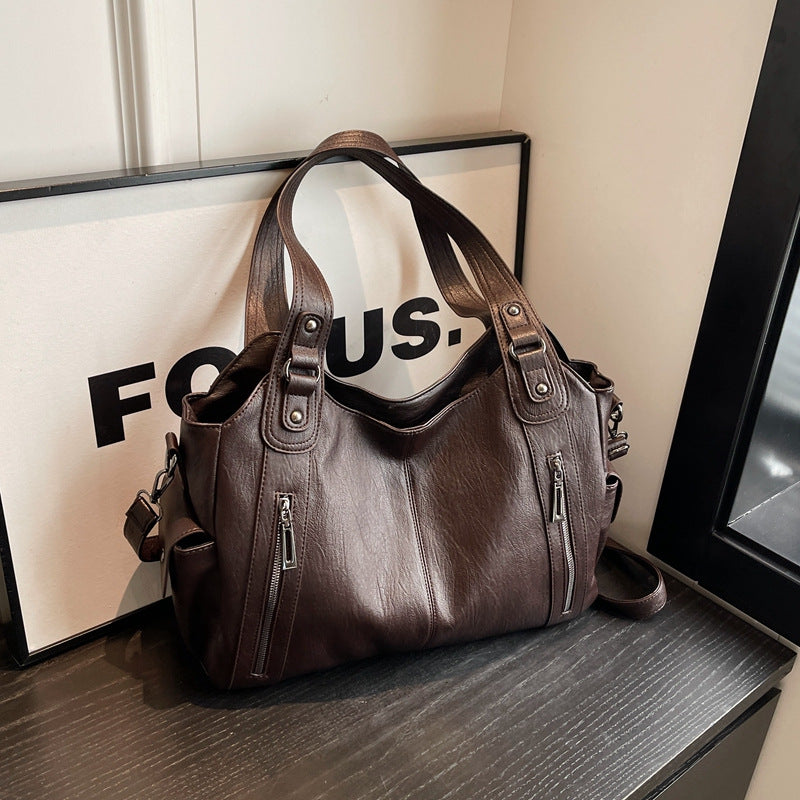 Vintage Women Tote Bag with Rivets