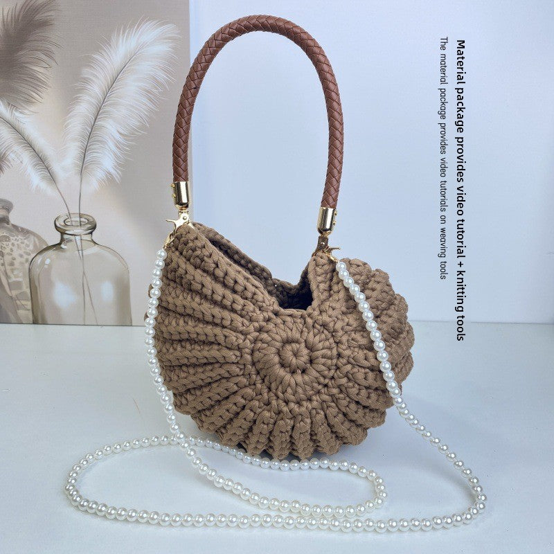Handmade Crochet Shell Crossbody Bag