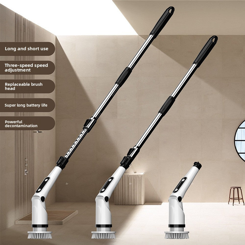 Electric Cleaning Brush with Adjustable Length and Wireless Operation