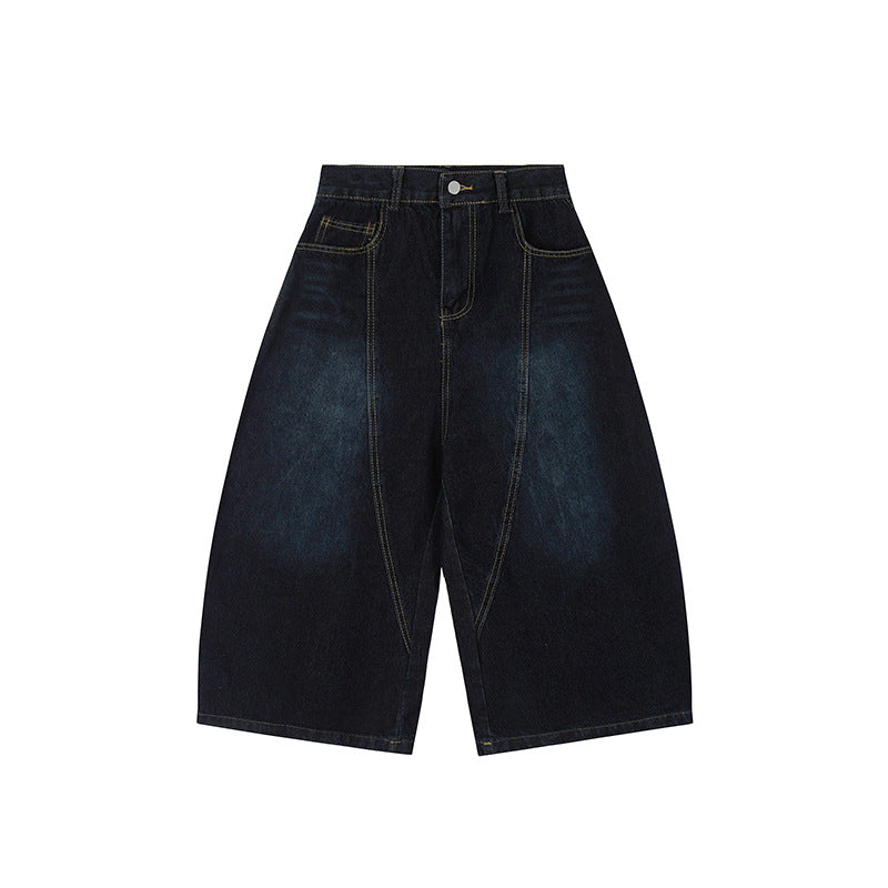 Retro Wide Leg Cropped Jeans