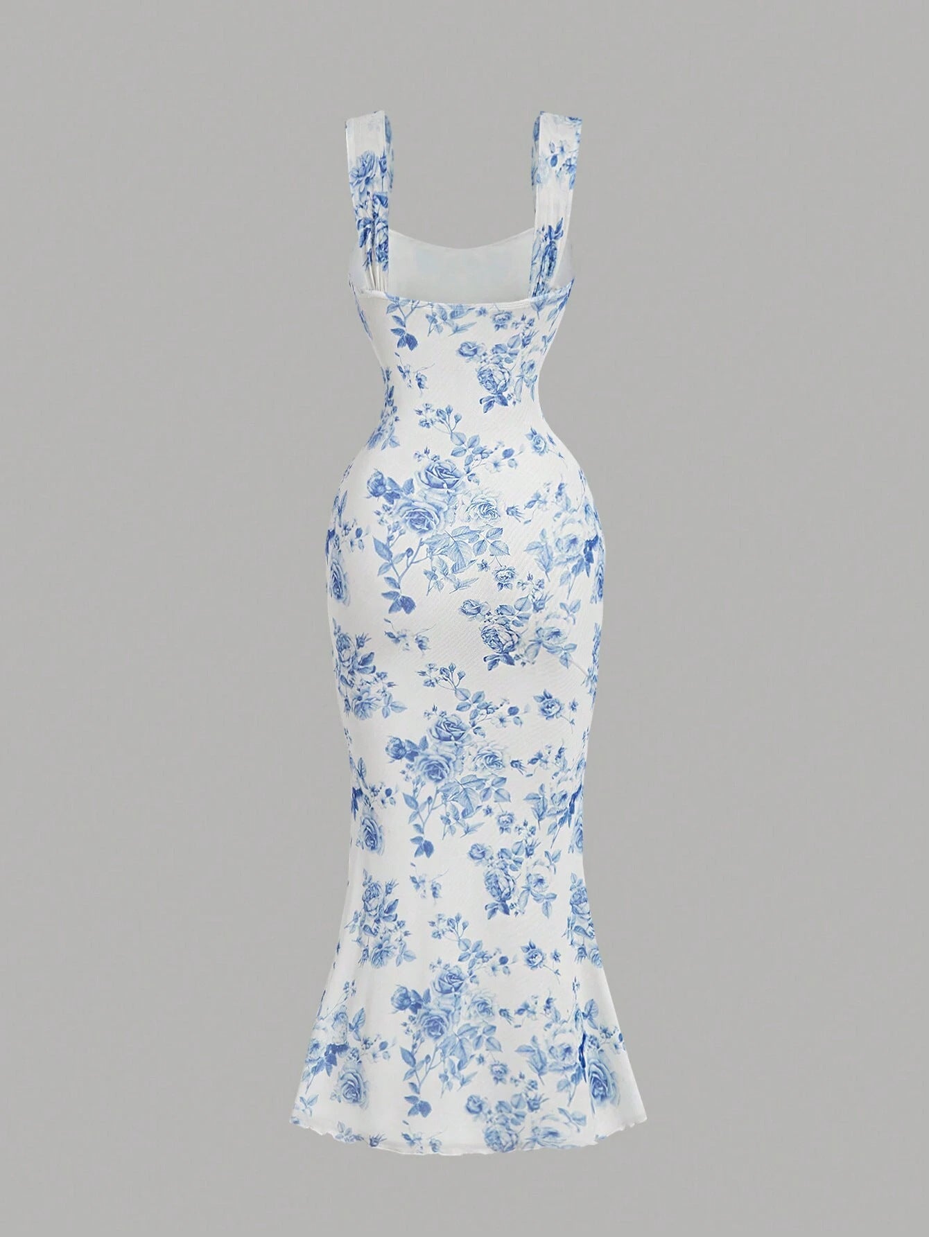 Blue and White Floral Dress