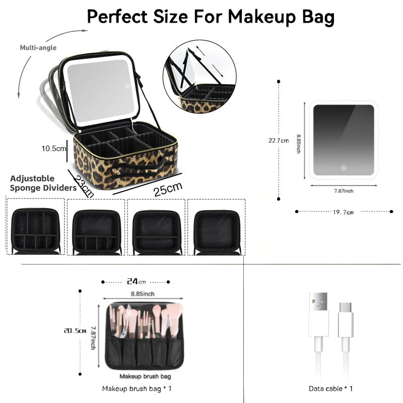 Cosmetic Box with Mirror and LED Light