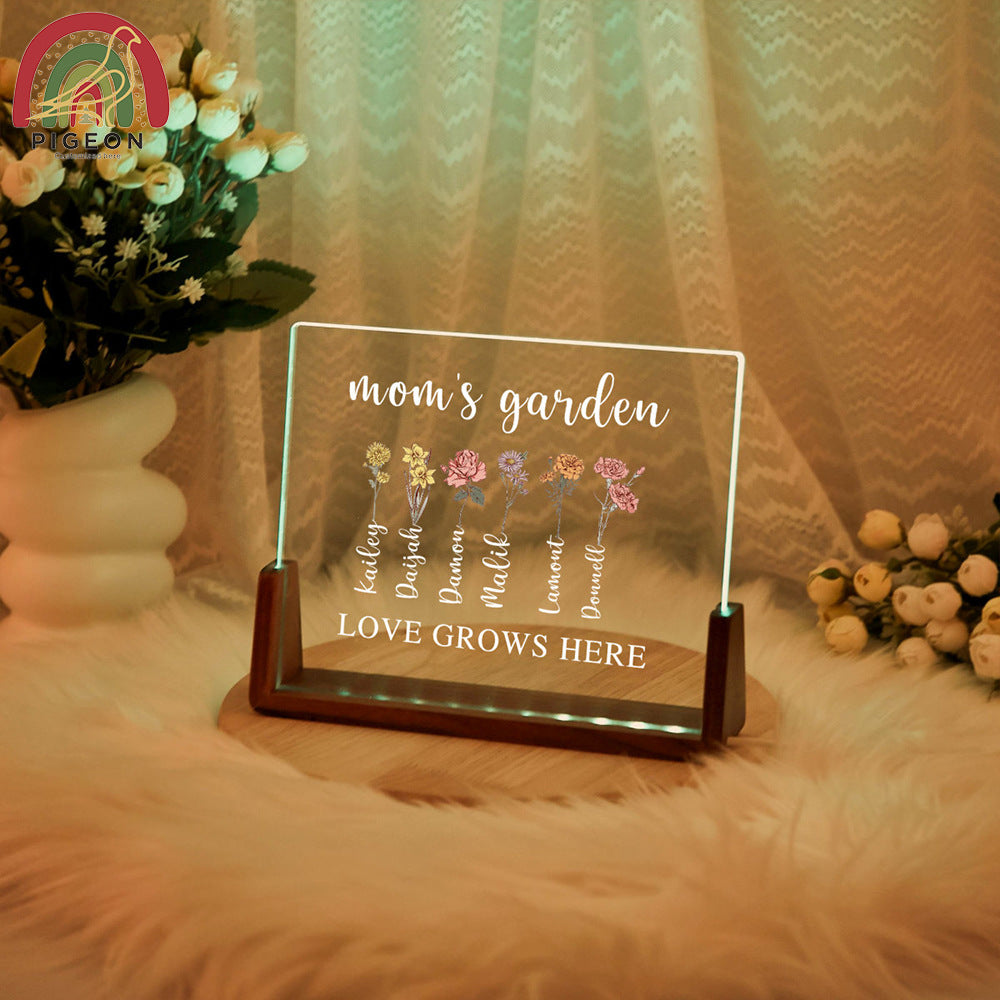 Customizable LED Engraved Home Decor Light