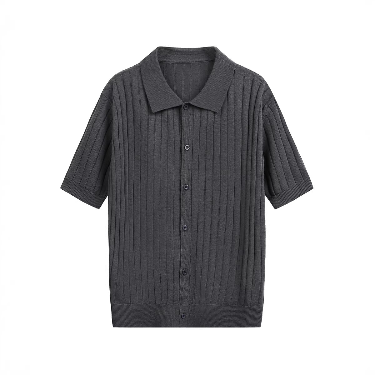 Casual Short Sleeve Flip Collar Men's Shirt
